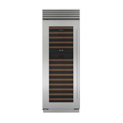 Sub Zero ICBCL3050W/S/P/L 762mm Classic Wine Storage, Left Hand Hinge Stainless Steel And Glass With