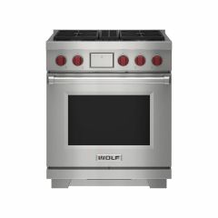 Wolf ICBDF30450/S/P 759mm Dual Fuel Range Cooker, 4 Gas Burners 