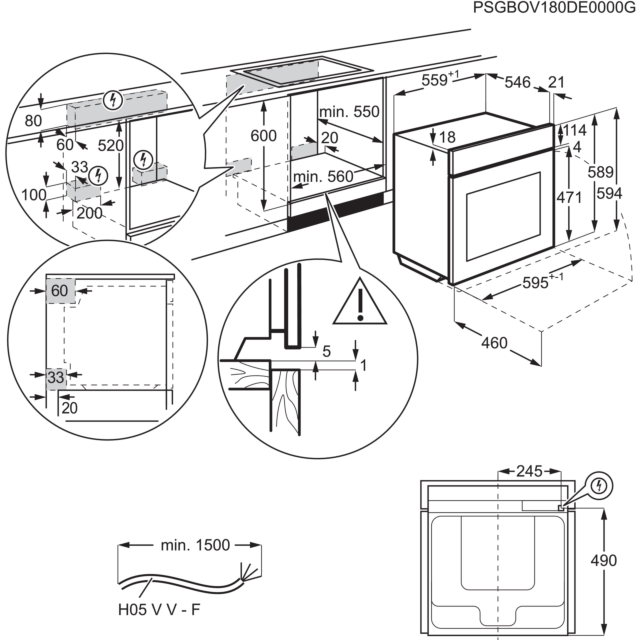 AEG BPE742380M Built-In Single Oven, Self Cleaning, Stainless Steel