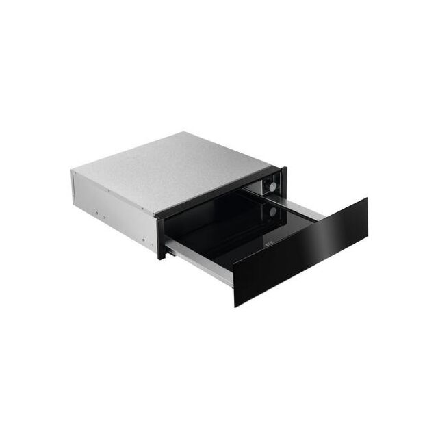 AEG KDE911424B 14cm Warming Drawer, Push to open, 6 Place Settings. Black glass