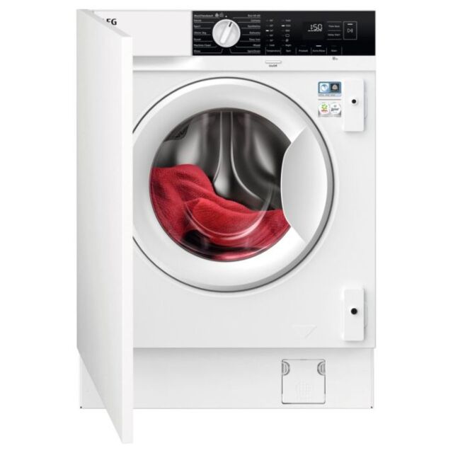 AEG LFX6G8434BI Integrated Washing Machine, 8kg, 1400 Spin, B Rated