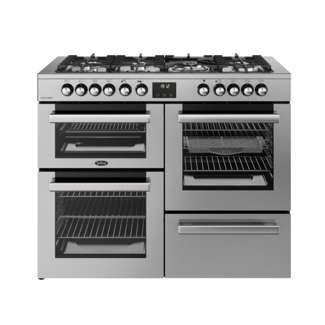Belling BEL RCA COOKCENTRE 110DF STA 110cm Dual Fuel Range Cooker, Stainless Steel, A Rated, 4444118