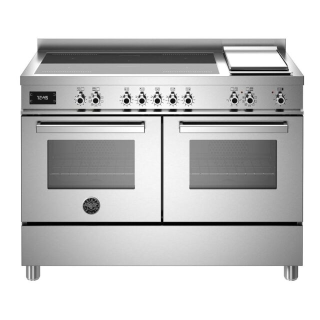 **EX DISPLAY Bertazzoni PRO125I2EXT Professional 120cm Range Cooker Twin Oven Induction Stainless Steel