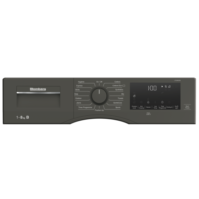 Blomberg LTK38030G 8kg Condenser Tumble Dryer - Graphite