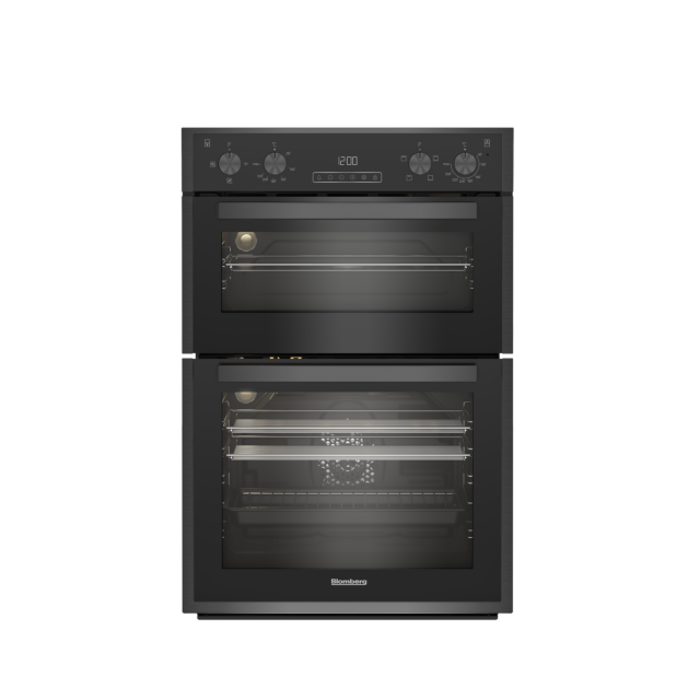 Blomberg RODN9202DX Built In Electric Double Oven - Dark Steel