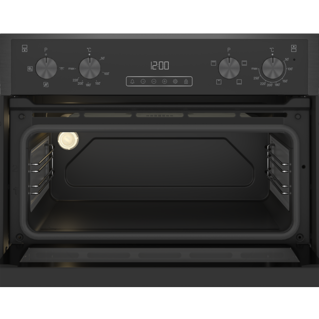 Blomberg RODN9202DX Built In Electric Double Oven - Dark Steel