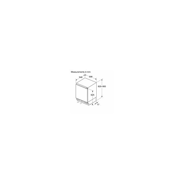 Bosch GUN21VFE0G Series 4 Undercounter Freezer, Frost Free