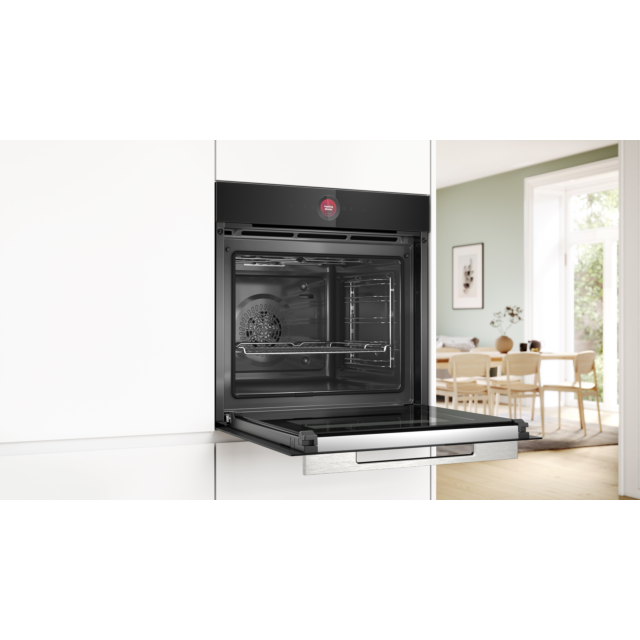 Bosch HBG7741B1B Series 8 Built-In Single Oven, Self Cleaning, Soft Open & Close Door