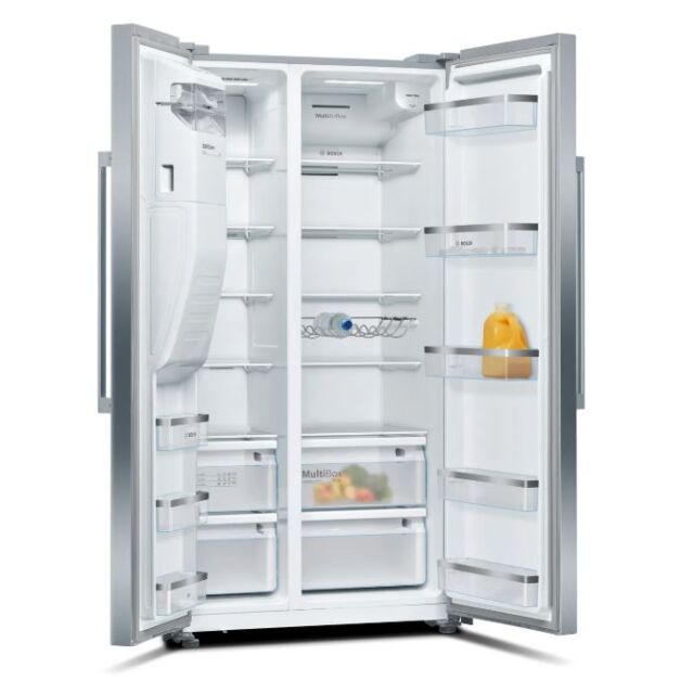 Bosch KAD93AIERG 90cm No Frost American Fridge Freezer - Brushed Steel