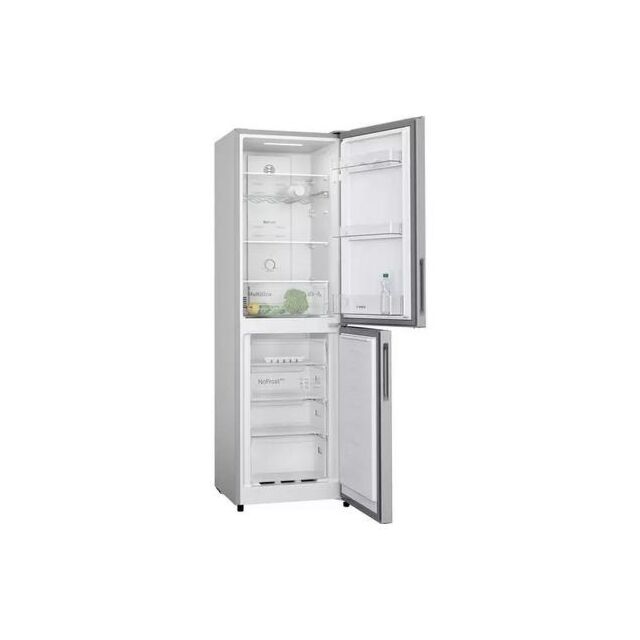 Bosch KGN27NWEAG Serie 2 183x55 NoFrost fridge freezer, vegetable drawer, MultiAirflow, LED light, b