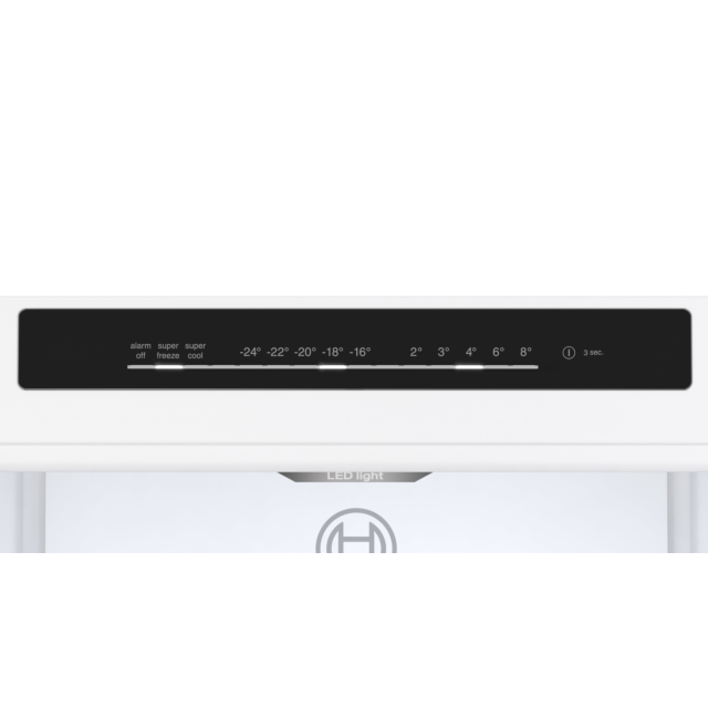 Bosch KGN362WDFG Serie 4 186x60 NoFrost fridge freezer, VitaFresh, Chiller drawer, LED light, metal