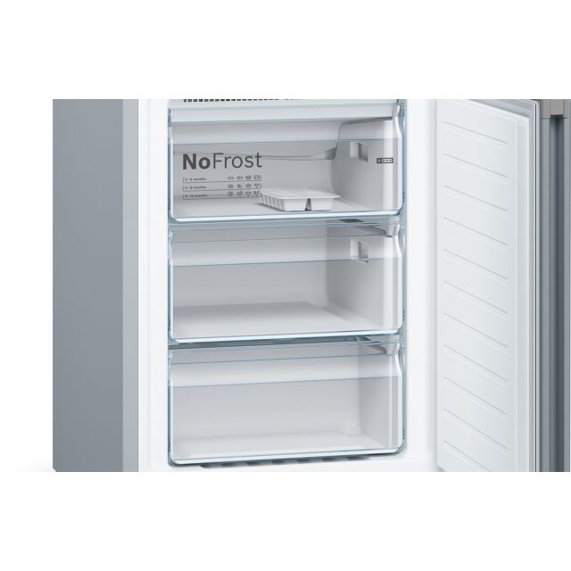 Bosch KGN392LEBG 60cm 70/30 Total No Frost Fridge Freezer - Stainless Steel Look