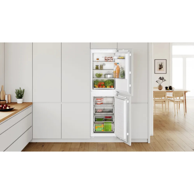 Bosch KIN85NFE0G Series 2 Integrated 50/50 Fridge Freezer, Frost Free, Fixed Hinge