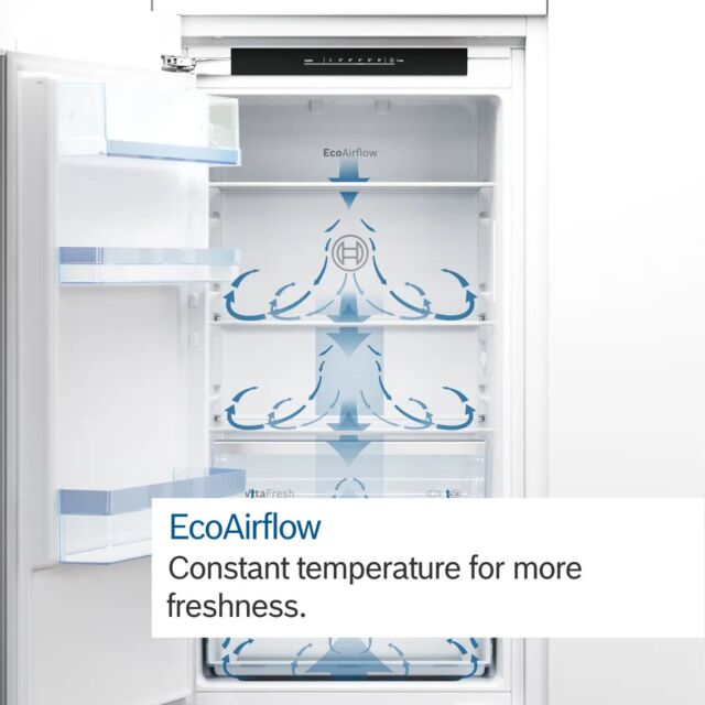 Bosch KIN85NFE0G Series 2 Integrated 50/50 Fridge Freezer, Frost Free, Fixed Hinge