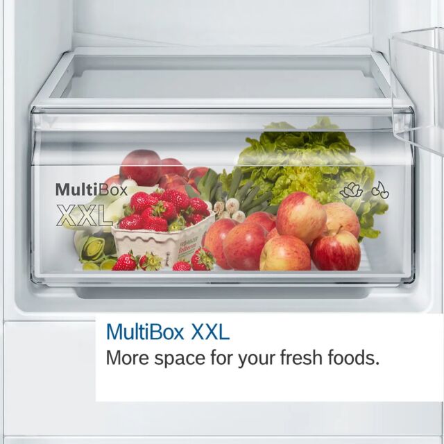 Bosch KIN85NFE0G Series 2 Integrated 50/50 Fridge Freezer, Frost Free, Fixed Hinge