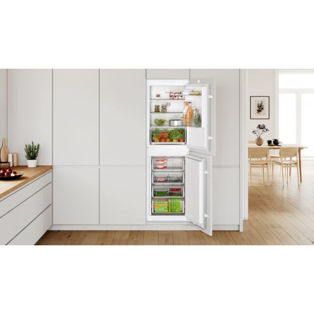 Bosch KIN85NSE0G Series 2 Integrated 50/50 Fridge Freezer, Frost Free, Slider Fixing
