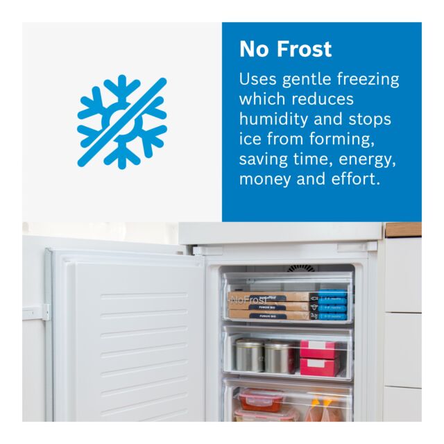 Bosch KIN85NSE0G Series 2 Integrated 50/50 Fridge Freezer, Frost Free, Slider Fixing