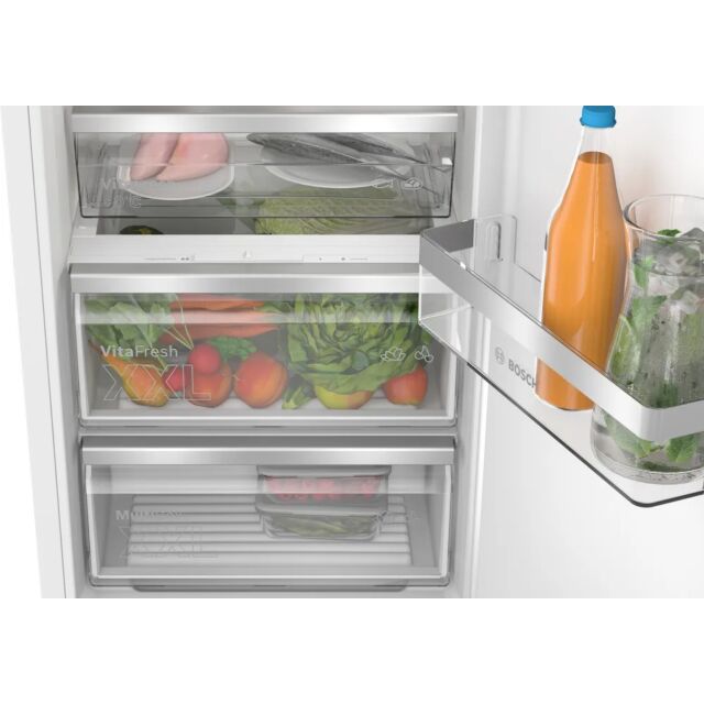 Bosch KIR81ADD0G Series 6 Built-In Tall Larder Fridge, Vitafresh, Soft Close Hinge, Fixed Hinge