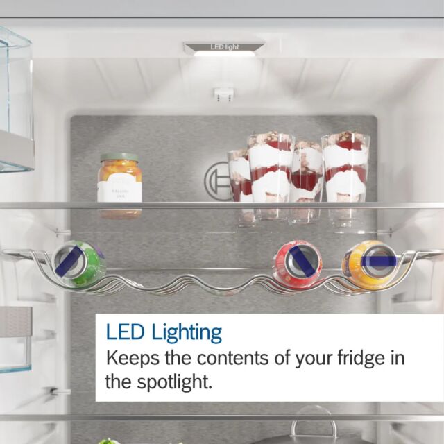Bosch KIR81ADD0G Series 6 Built-In Tall Larder Fridge, Vitafresh, Soft Close Hinge, Fixed Hinge