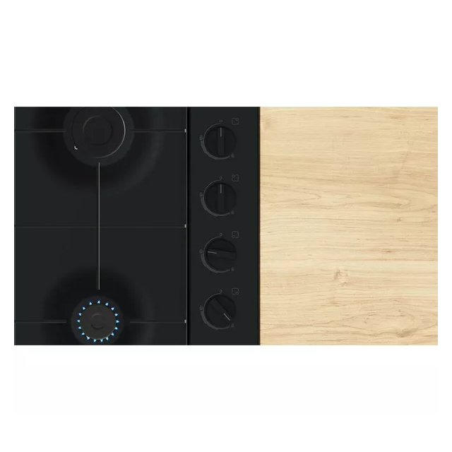 Bosch PBP6B6K60 Series 2 60cm 4 Burner Gas Hob, Black