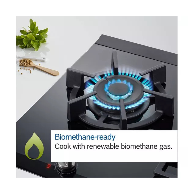 Bosch PBP6B6K60 Series 2 60cm 4 Burner Gas Hob, Black