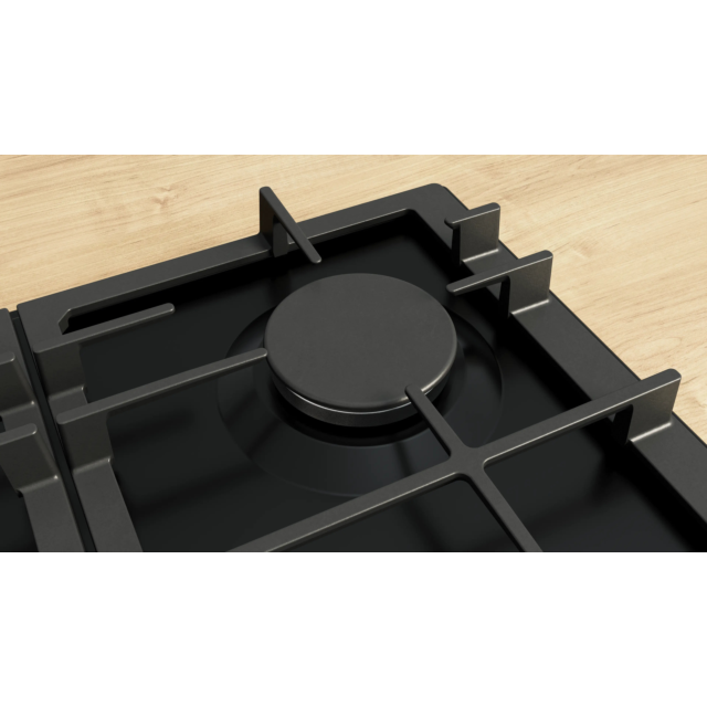 Bosch PCP6A6I90 Series 6 60cm 4 Burner Gas Hob, Flame Select, Black