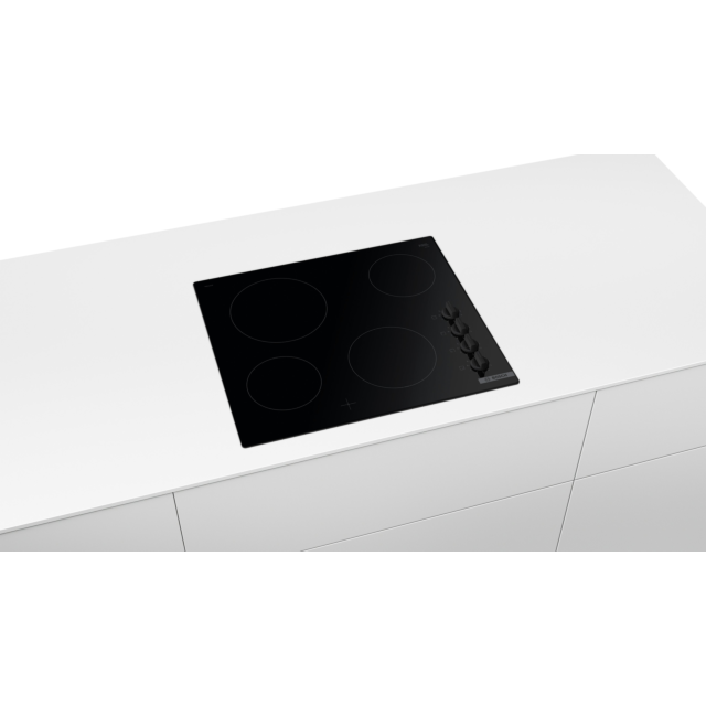 Bosch PKE611CA3E Series 2 60cm Ceramic Hob, 4 zones, Side control