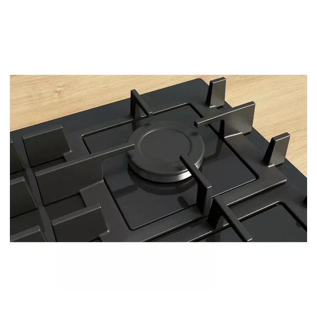 Bosch PNP6B6K40 Series 4 60Cm 4 Burner Gas Hob, Black Tempered Glass