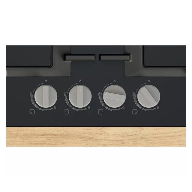 Bosch PNP6B6K40 Series 4 60Cm 4 Burner Gas Hob, Black Tempered Glass