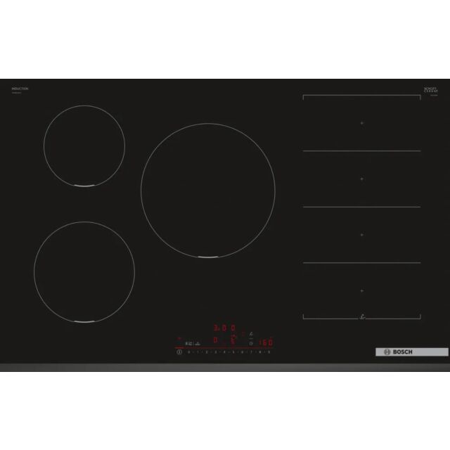 Bosch PXV831HC1E Series 6 80cm Flex Induction Hob, 1x Flex Zone Plus 3 Zones
