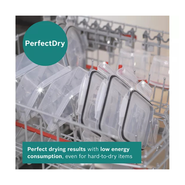 Bosch SMD6YCX01G Series 6 Fully Integrated Dishwasher, A Rated, Cutlery Tray, PerfectDry, Zeolith 