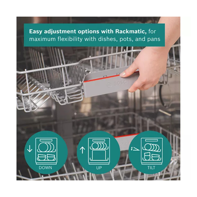 Bosch SMD6YCX01G Series 6 Fully Integrated Dishwasher, A Rated, Cutlery Tray, PerfectDry, Zeolith 