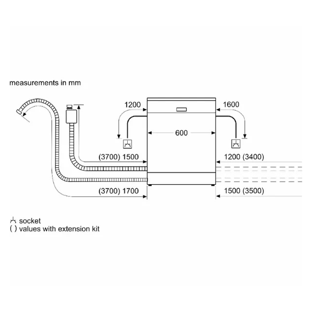 Bosch SMD6YCX01G Series 6 Fully Integrated Dishwasher, A Rated, Cutlery Tray, PerfectDry, Zeolith 