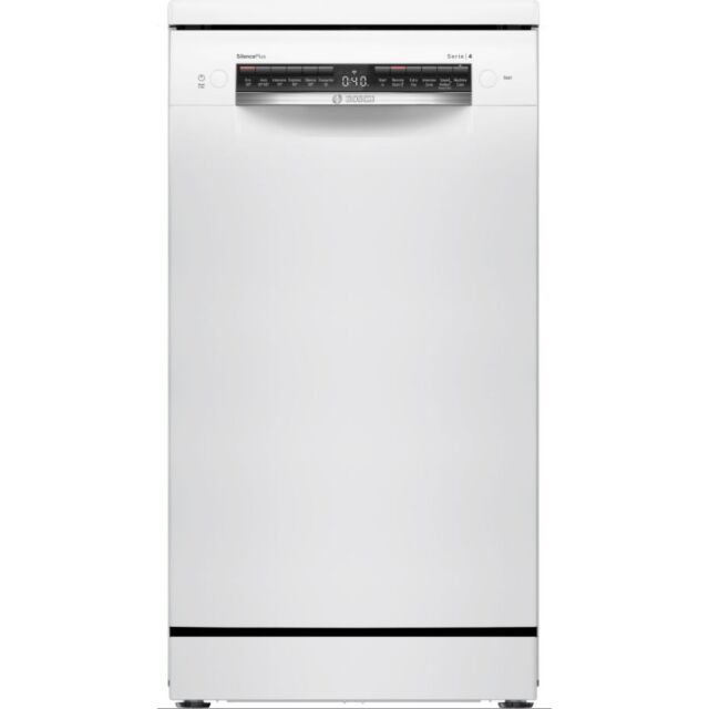 Bosch SPS4HMW49G Dishwasher Slimline ( White ) Series 4 / 6 Prog / 10 P/Settings / Vario Flex Basket