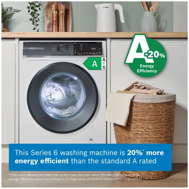 Bosch WGH254A0GB Series 6 White Capacity 10kg, 1400rpm, i-DOS, Iron Assist, Detergent Scan, Anti Sta