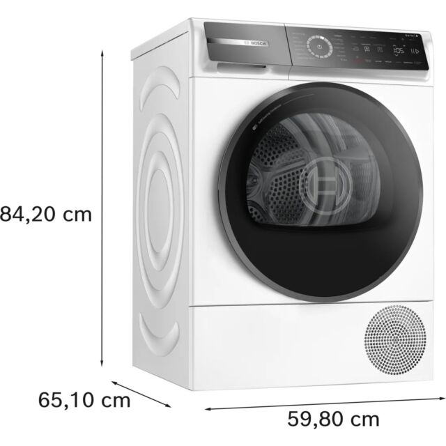 Bosch WQB246C9GB 9kg Heat Pump Tumble Dryer - White