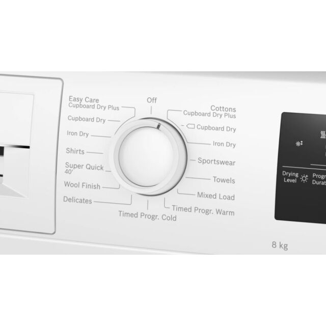Bosch WTH85225GB Heat Pump Tumble Dryer 8 Kg Series 4 ,Autodry, Time Delay/Time Remaining, Led Displ