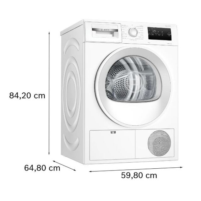 Bosch WTH85225GB Heat Pump Tumble Dryer 8 Kg Series 4 ,Autodry, Time Delay/Time Remaining, Led Displ