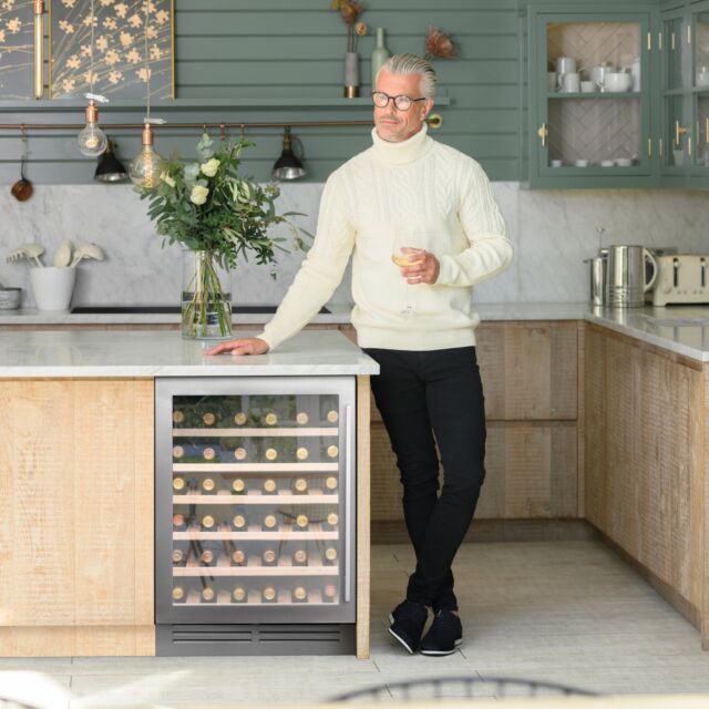 Caple WI6142 Undercounter Single Zone Wine Cabinet, Stainless Steel