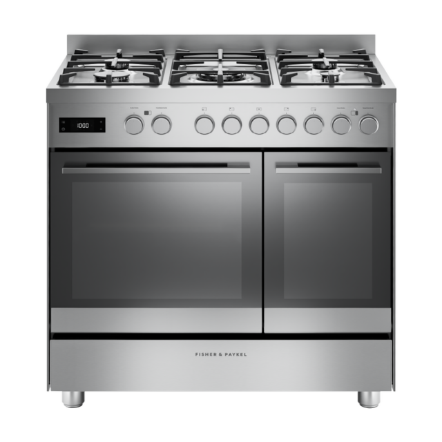 Fisher + Paykel OR90L7DBGFX2 Series 7 90cm Dual Fuel Range Cooker, Stainless Steel, A Rated, 85739 