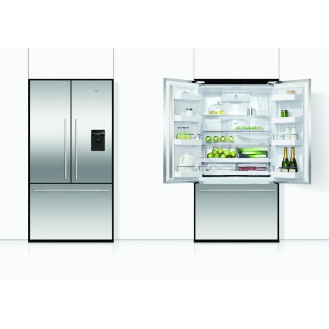 Fisher + Paykel RF540ADUX6 French Door Style American Fridge Freezer, Ice & Water, Stainless Steel, E Rated, Plumbed, 26685