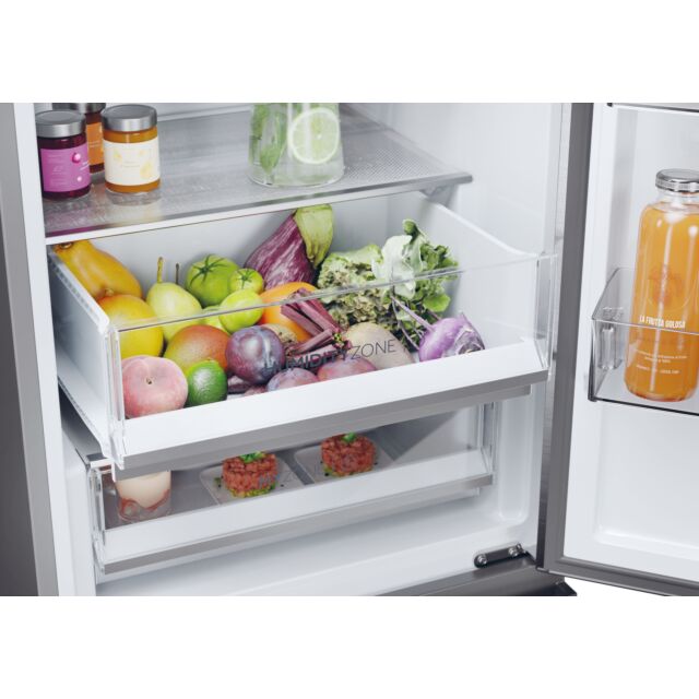 Haier HTW5618EWMP 59.5cm 3D Fridge Freezer - Dark Inox