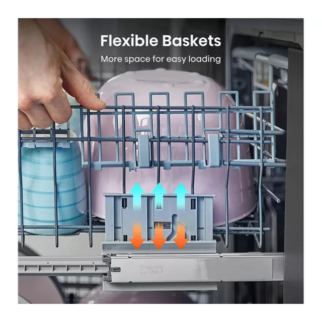 Hisense HS642D90XUK Dishwasher 14 Place Settings Steel