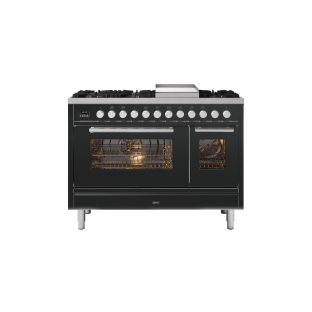ILVE P12FWE3/ 120Cm Dual Fuel Roma Range Cooker, 6 Gas Burners & Fry Top