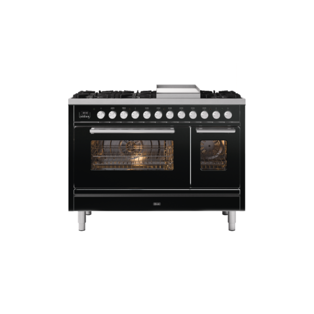 ILVE P12FWE3/ 120Cm Dual Fuel Roma Range Cooker, 6 Gas Burners & Fry Top