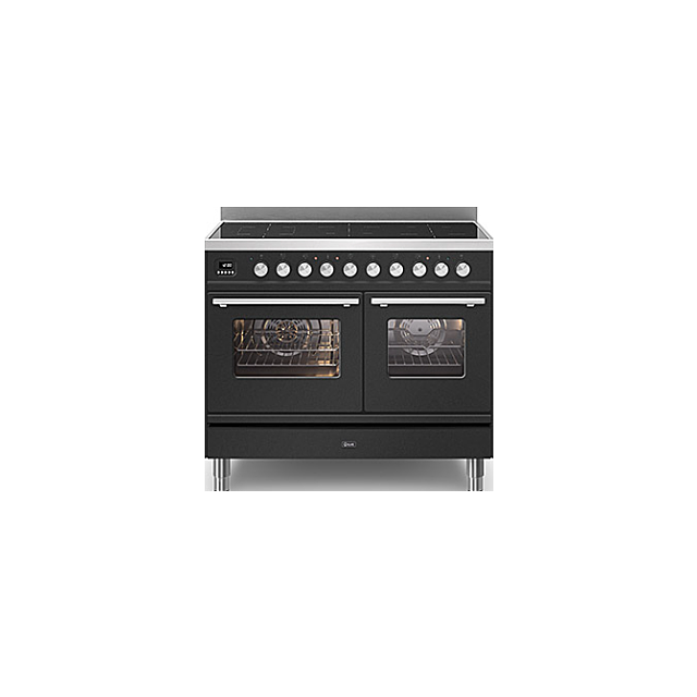 **EX DISPLAY ILVE PDI106WE3/SS Roma 100Cm Range Cooker, 6 Zone Induction, Matt Graphite