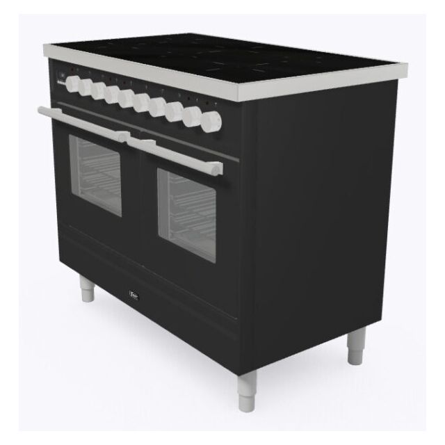 **EX DISPLAY ILVE PDI106WE3/SS Roma 100Cm Range Cooker, 6 Zone Induction, Matt Graphite