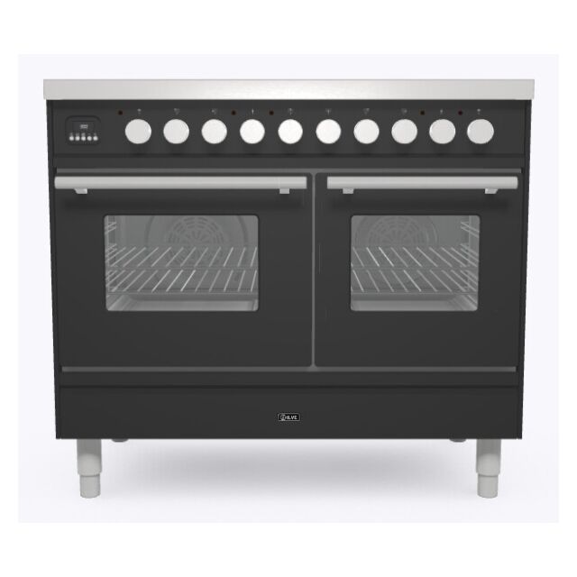 **EX DISPLAY ILVE PDI106WE3/SS Roma 100Cm Range Cooker, 6 Zone Induction, Matt Graphite