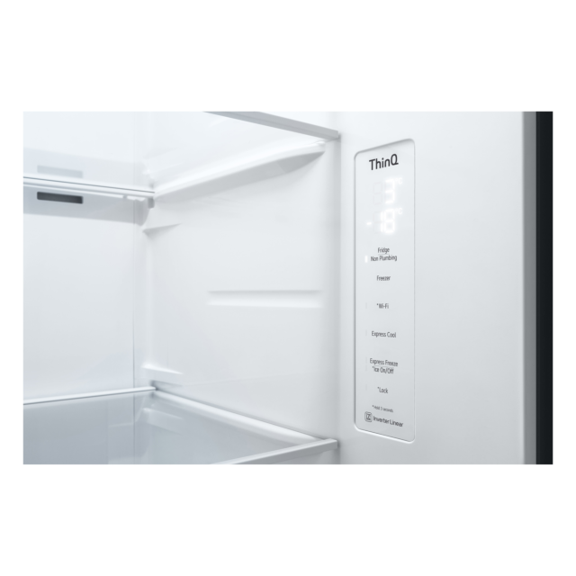 LG GSLV71PZTD 91.3cm Frost Free American Style Fridge Freezer - Shiny Steel