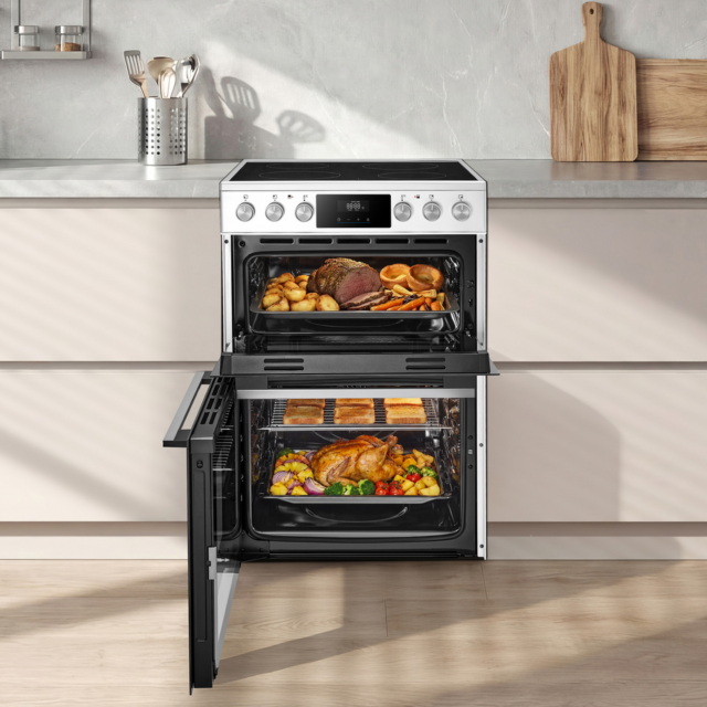 Midea MFO24EME4R118-WH 60cm Double Oven Cooker White
